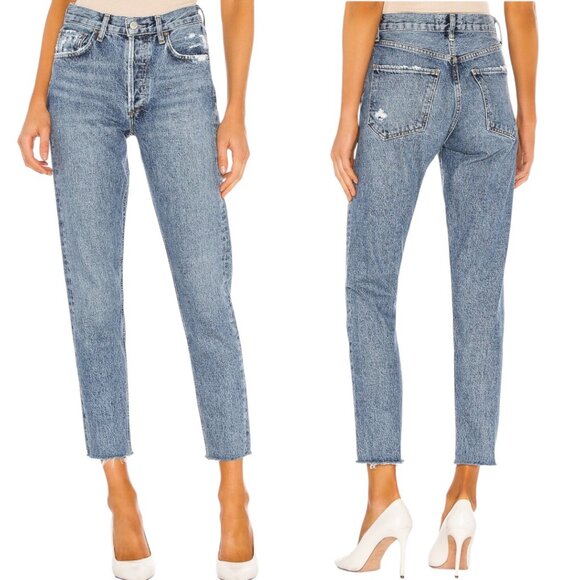 Agolde Jamie High Rise Classic Straight Leg Jeans Size 26 In Livestream Faded - Picture 1 of 16